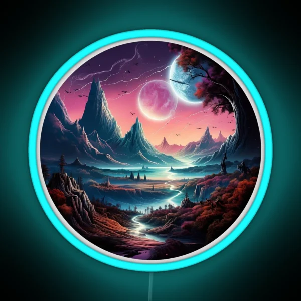Galactic Landscape 2 RGB Neon Sign
