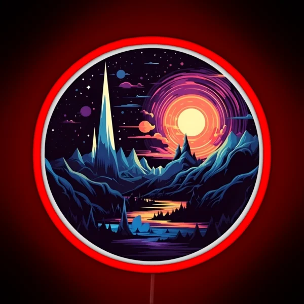 Galactic Mountains RGB Neon Sign