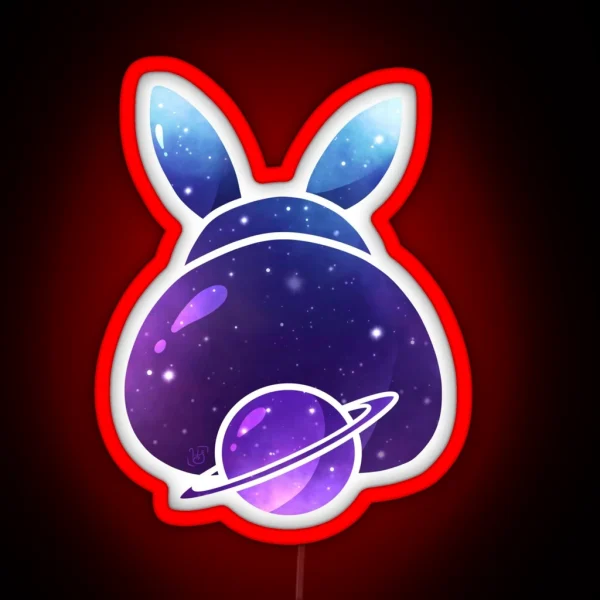 Galaxy Bunny RGB Neon Sign