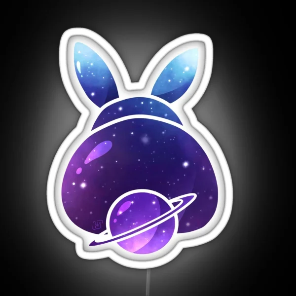 Galaxy Bunny RGB Neon Sign