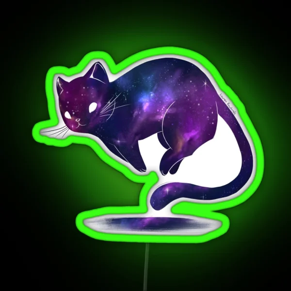 Galaxy Cat RGB Neon Sign