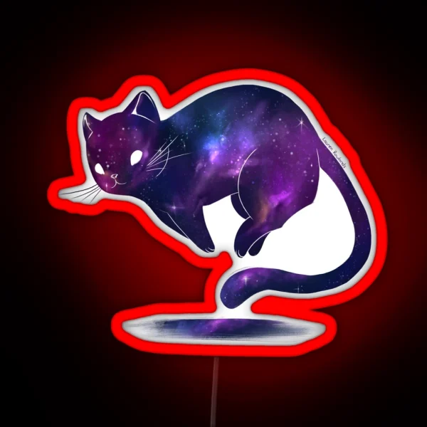 Galaxy Cat RGB Neon Sign