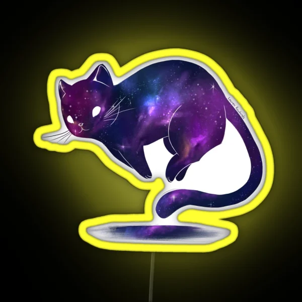 Galaxy Cat RGB Neon Sign