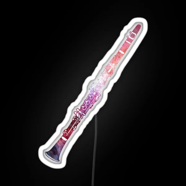 Galaxy Clarinet Vector RGB Neon Sign
