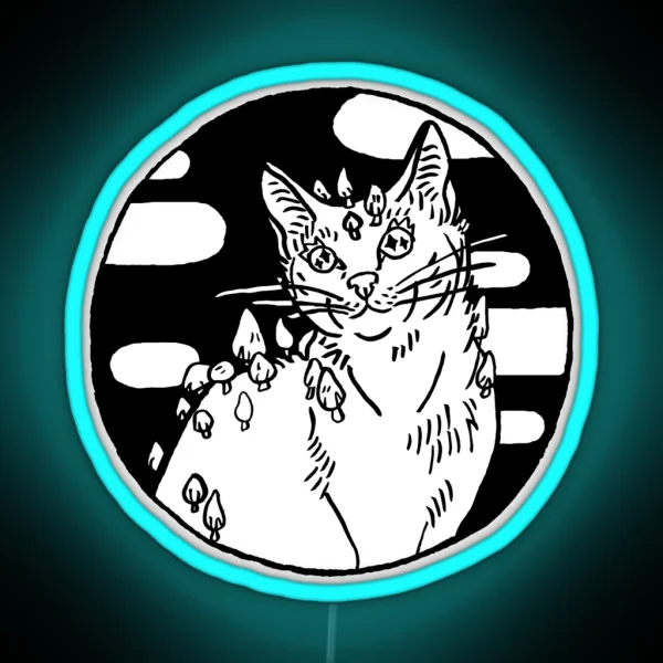 Galileo The Mushroom Cat RGB Neon Sign