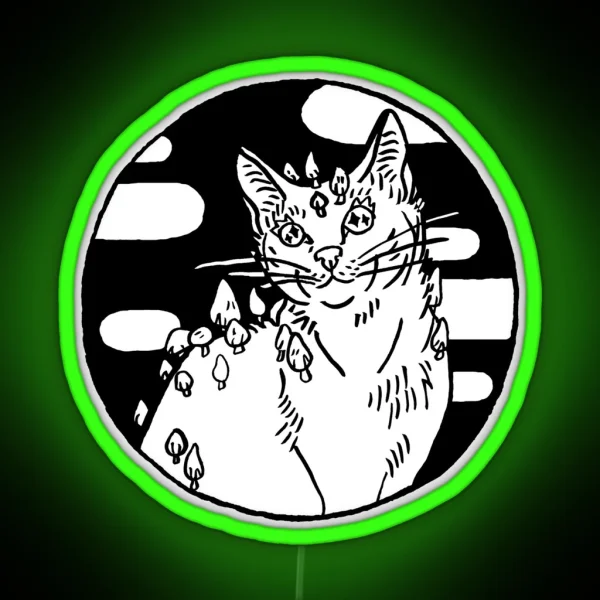 Galileo The Mushroom Cat RGB Neon Sign