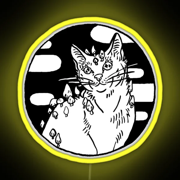 Galileo The Mushroom Cat RGB Neon Sign