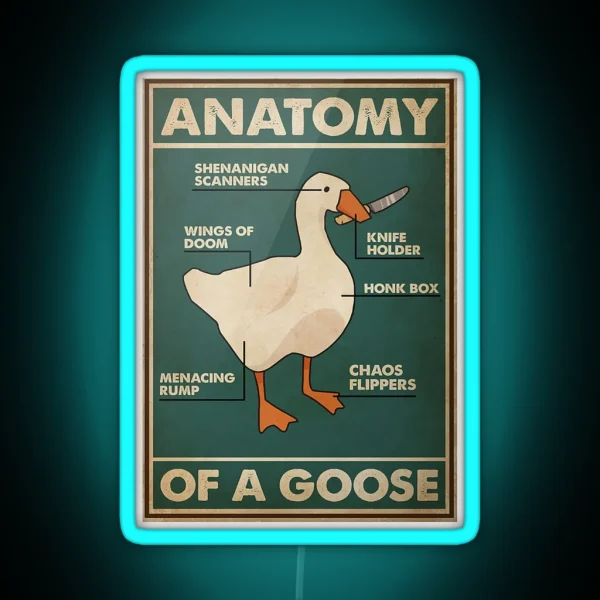 Game Anatomy Of Goose Poster RGB Neon Sign