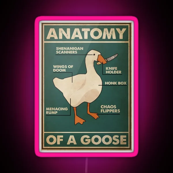 Game Anatomy Of Goose Poster RGB Neon Sign