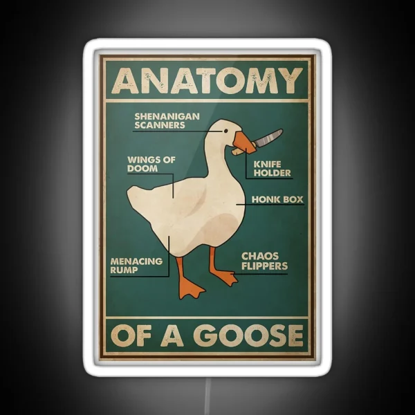 Game Anatomy Of Goose Poster RGB Neon Sign