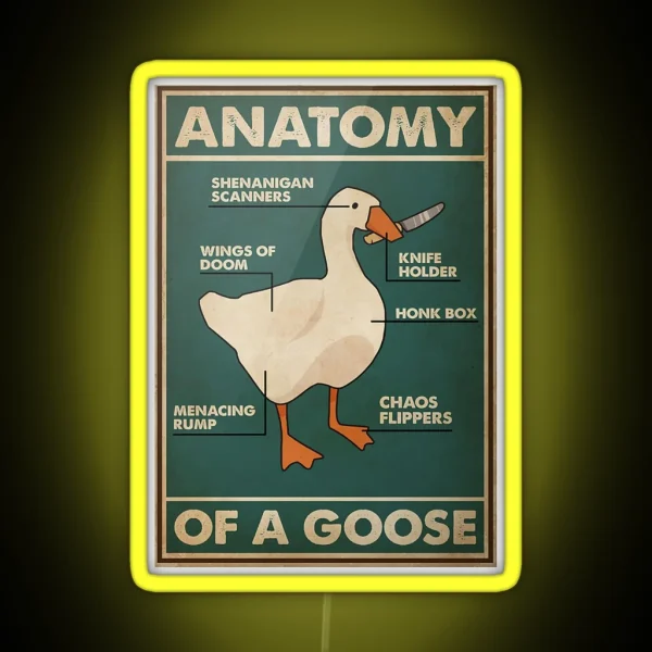 Game Anatomy Of Goose Poster RGB Neon Sign