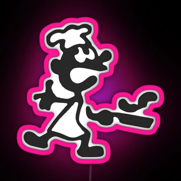 Game And Watch Chef RGB Neon Sign