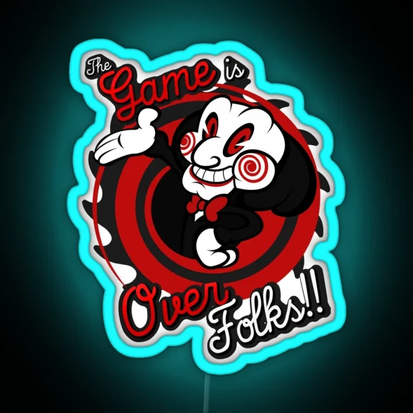 Game Over Folks RGB Neon Sign