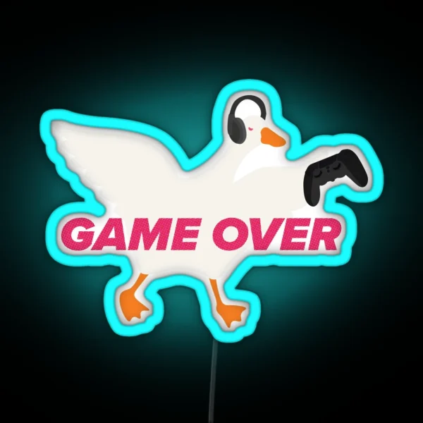 Game Over Goose RGB Neon Sign