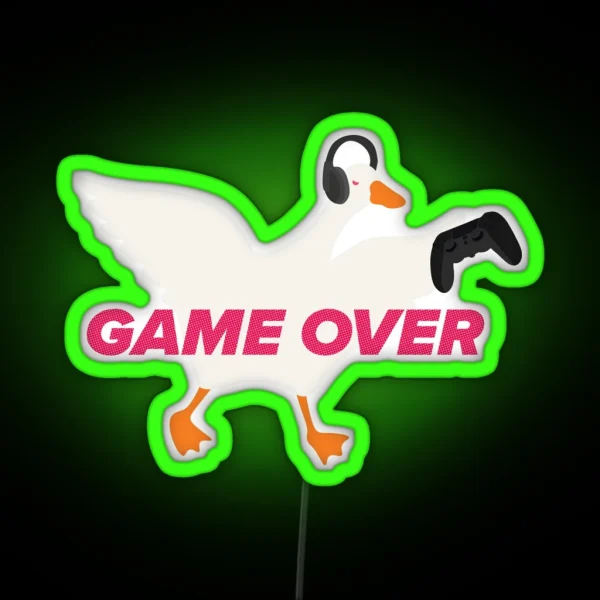 Game Over Goose RGB Neon Sign