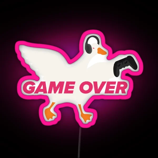 Game Over Goose RGB Neon Sign