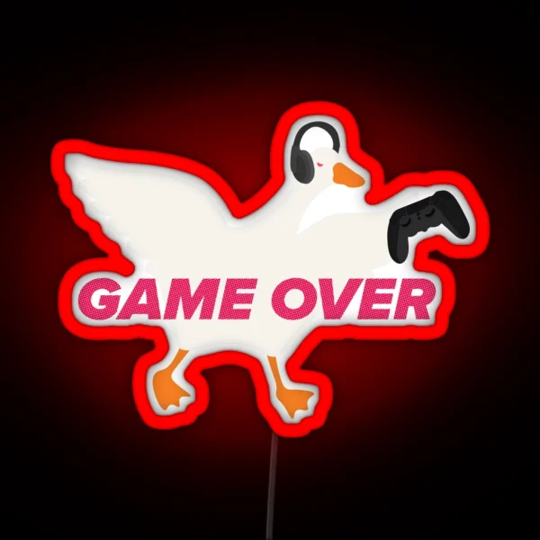 Game Over Goose RGB Neon Sign