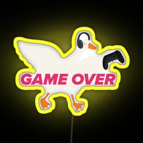 Game Over Goose RGB Neon Sign