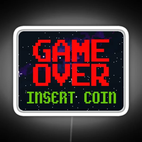 Game Over Insert Coin RGB Neon Sign