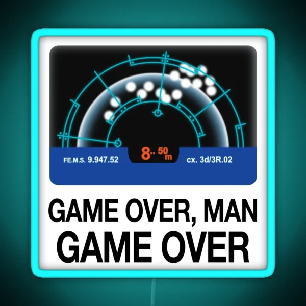 Game Over Man Game Over RGB Neon Sign