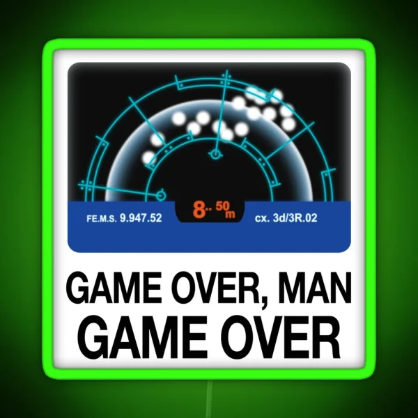 Game Over Man Game Over RGB Neon Sign