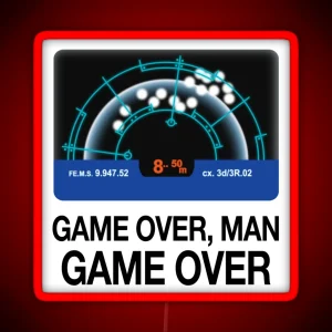 Game Over Man Game Over RGB Neon Sign