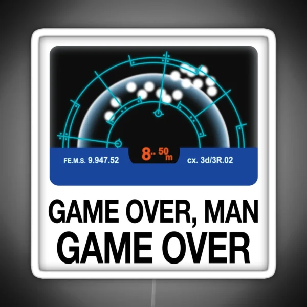 Game Over Man Game Over RGB Neon Sign