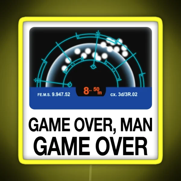 Game Over Man Game Over RGB Neon Sign
