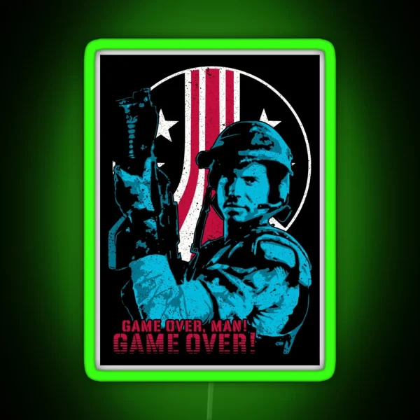 Game Over Man GAME OVER RGB Neon Sign