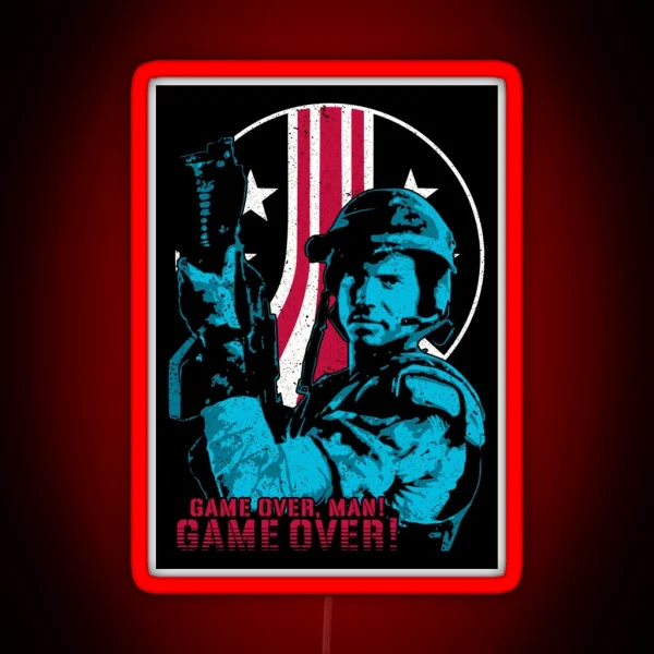 Game Over Man GAME OVER RGB Neon Sign