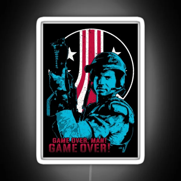 Game Over Man GAME OVER RGB Neon Sign