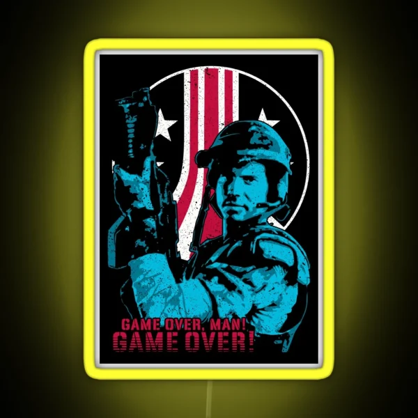 Game Over Man GAME OVER RGB Neon Sign