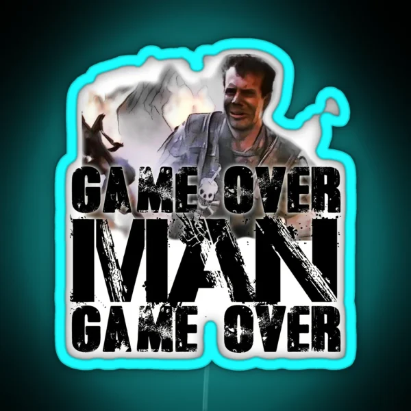 Game Over Man Game Over RGB Neon Sign