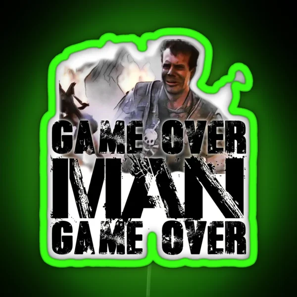 Game Over Man Game Over RGB Neon Sign