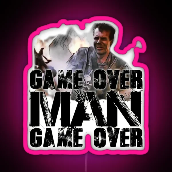 Game Over Man Game Over RGB Neon Sign