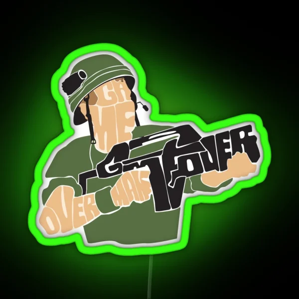 Game Over Man Game Over RGB Neon Sign