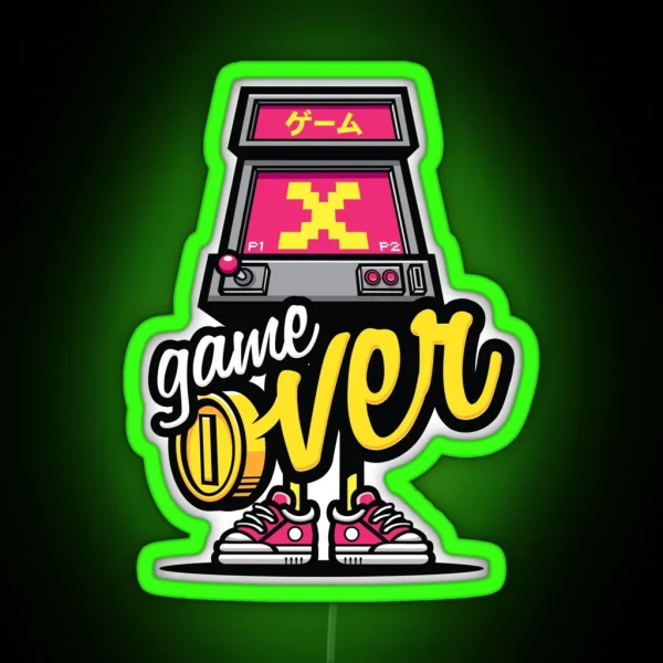 Game Over Man RGB Neon Sign