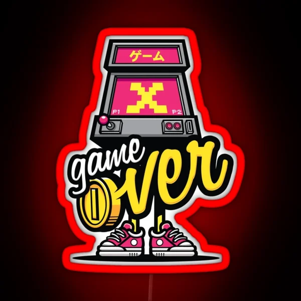 Game Over Man RGB Neon Sign