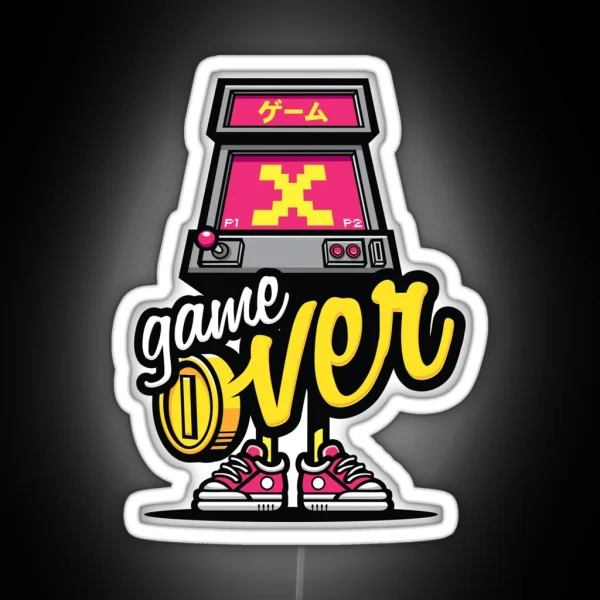 Game Over Man RGB Neon Sign