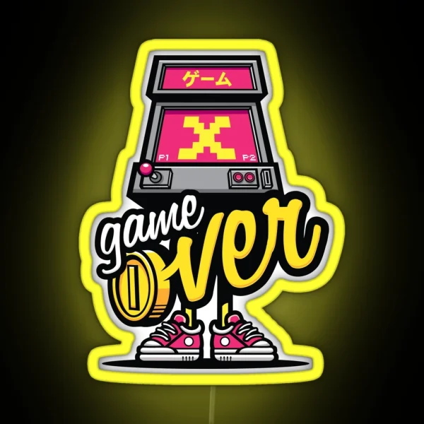 Game Over Man RGB Neon Sign