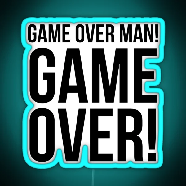 Game Over Man RGB Neon Sign