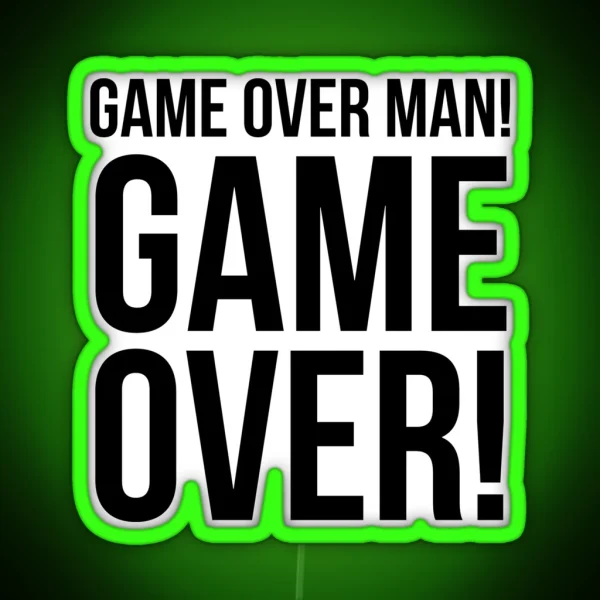 Game Over Man RGB Neon Sign