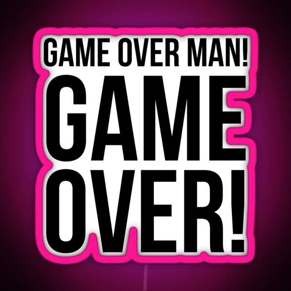 Game Over Man RGB Neon Sign