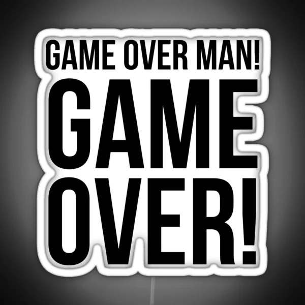 Game Over Man RGB Neon Sign