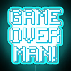 Game Over Man RGB Neon Sign