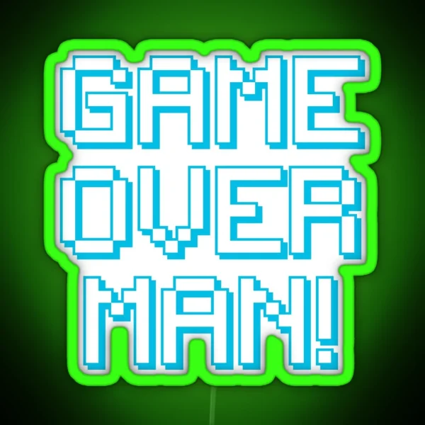 Game Over Man RGB Neon Sign