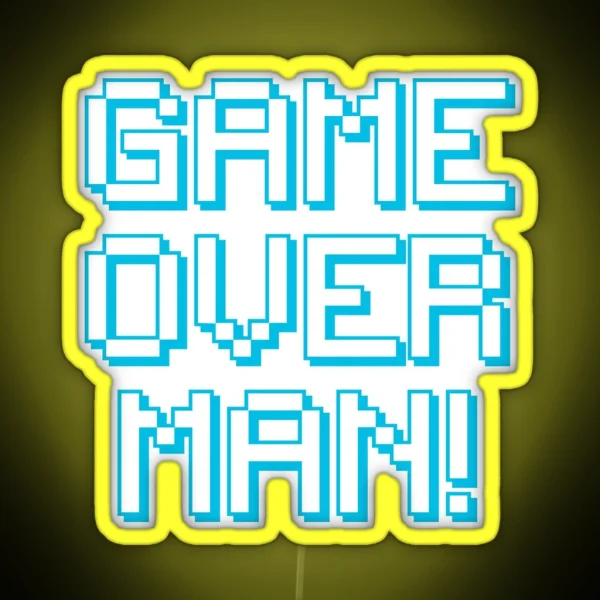 Game Over Man RGB Neon Sign