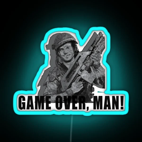 Game Over Man RGB Neon Sign