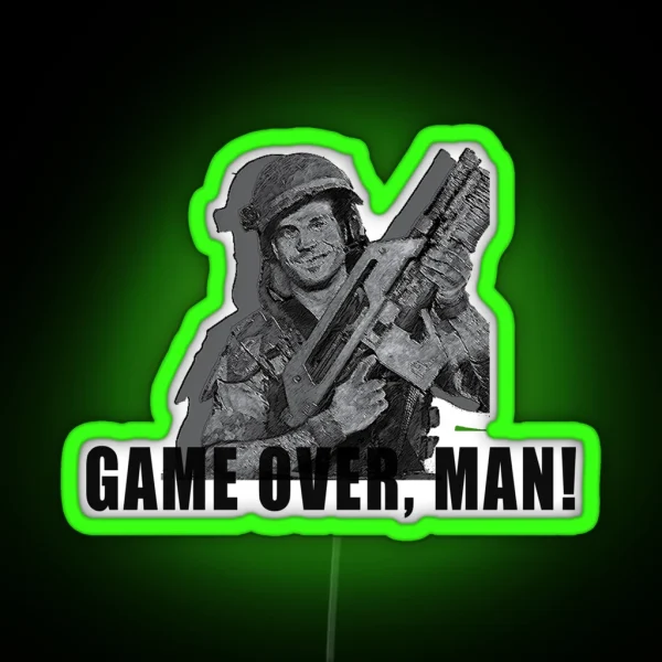 Game Over Man RGB Neon Sign