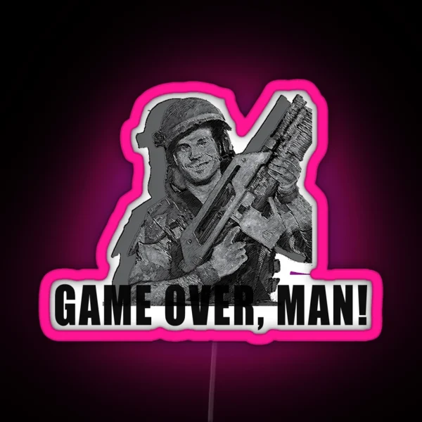 Game Over Man RGB Neon Sign